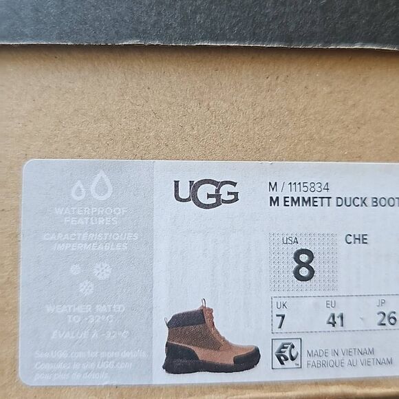 UGG Emmett Duck Boot in Chestnut. Size 8 Brand new with box. 100%authentic - Picture 14 of 14